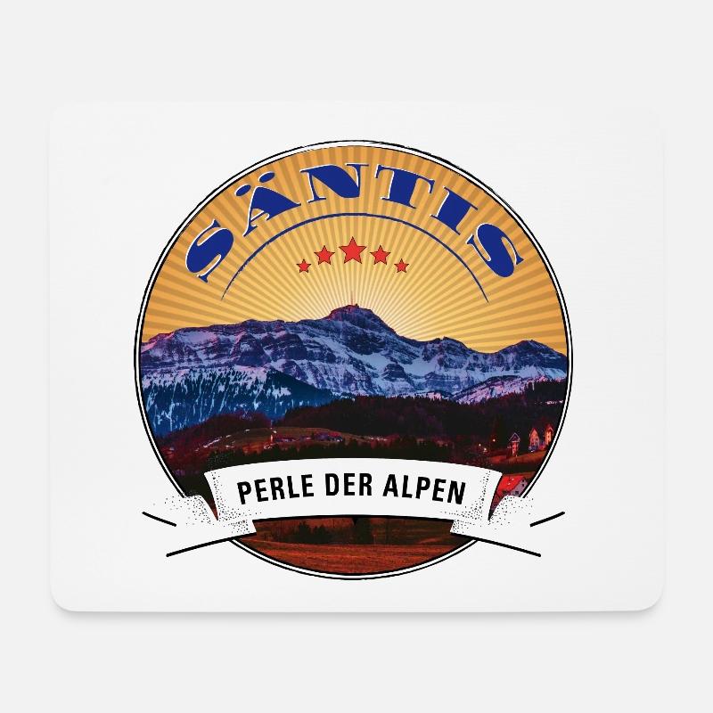 Säntis Perle der Alpen - Mousepad (Querformat) - Weiß