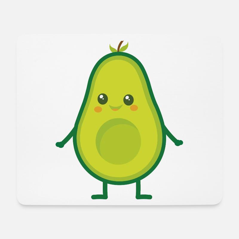 Avocado (Avocado Mann) - Mousepad (Querformat) - Weiß
