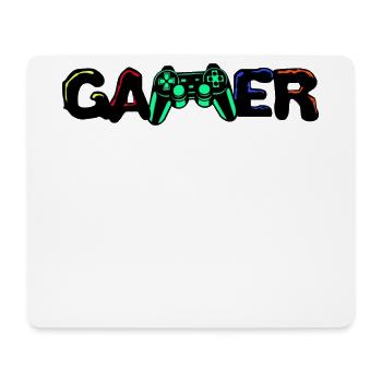 Gamer Games Gamecker Contrôleur de console de jeu joueur - Tapis de souris (format paysage) - blanc - Devant