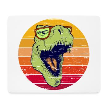 Funny T-Rex with glasses | Dino with glasses - Mouse Pad (horizontal) - white - Front