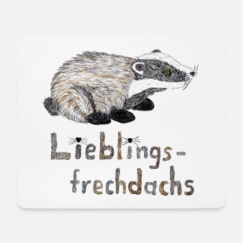 Lieblingsfrechdachs - Süßer Dachs in Aquarell - Mousepad (Querformat) - Weiß