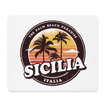 Sizilien Italien Vintage Beach Design / Geschenk - Mousepad (Querformat) - Weiß - Vorne