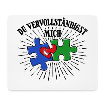 Romantisch Valentinstag Herz Statement - Mousepad (Querformat) - Weiß - Vorne
