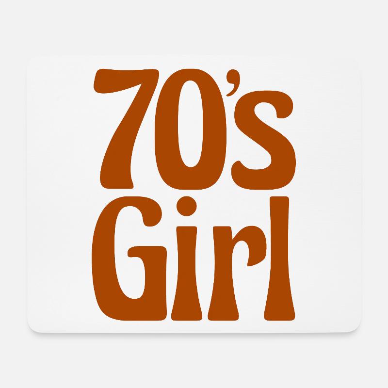 70s GIRL Siebziger Jahre 70s 70er - Mousepad (Querformat) - Weiß