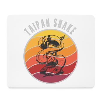 Conception de serpents Taipan / Idée cadeau - Tapis de souris (format paysage) - blanc - Devant