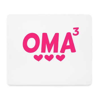 Oma hoch Drei - Dreifache Oma - Mousepad (Querformat) - Weiß - Vorne