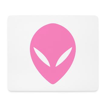 OVNI alien tête Rose - Tapis de souris (format paysage) - blanc - Devant