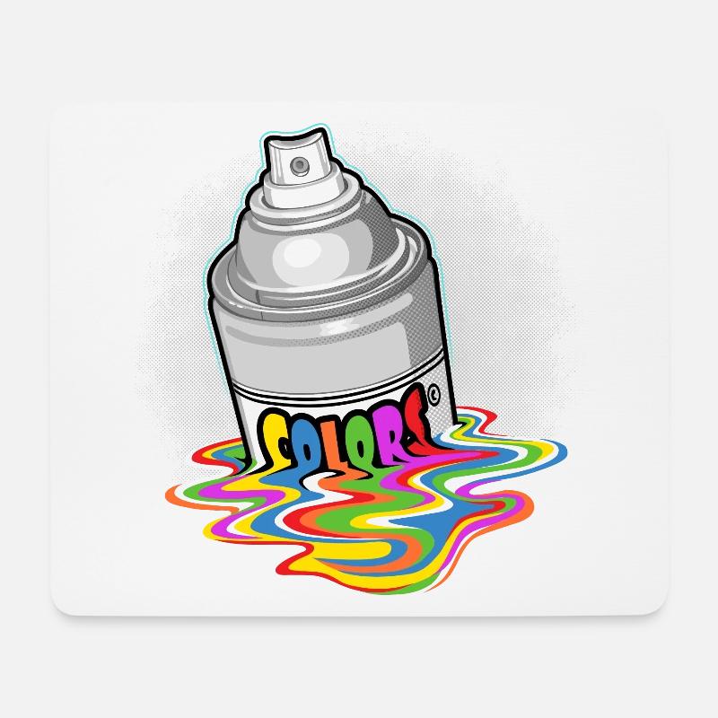 Spray paint melting - Mouse Pad (horizontal) - white