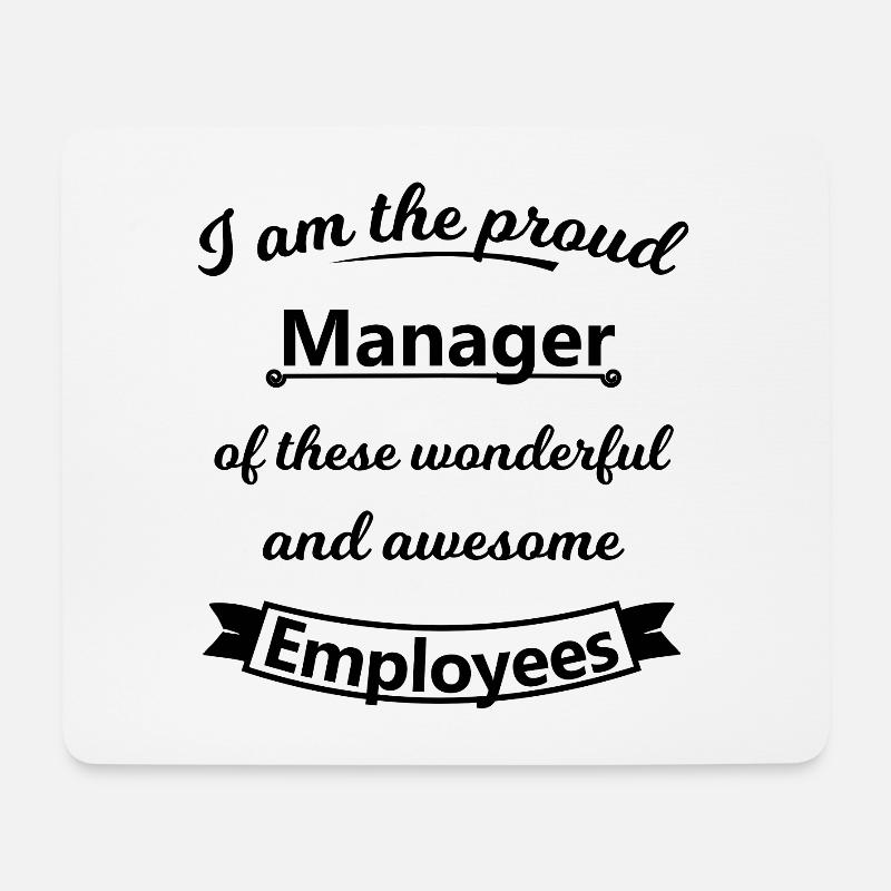 Manager - Tapis de souris (format paysage) - blanc