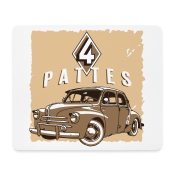 4 PATTES - Tapis de souris (format paysage) - blanc - Devant