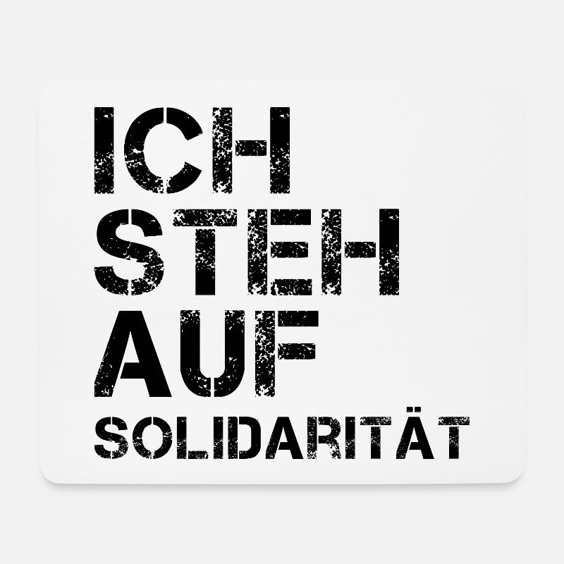 ICH STEH AUF Solidarität - Mousepad (Querformat) - Weiß