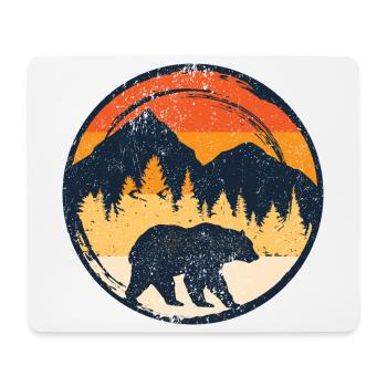 Bär bei Sonnenuntergang im Alpenkreis - Mousepad (Querformat) - Weiß - Vorne