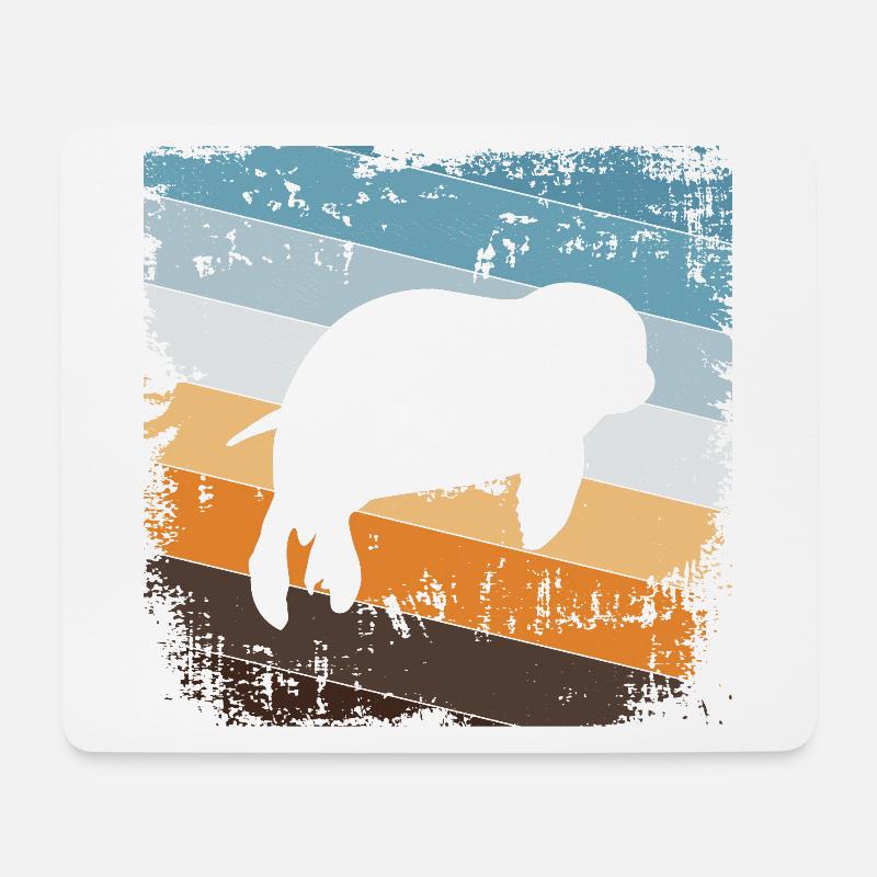 Seehund Robbe - Mousepad (Querformat) - Weiß