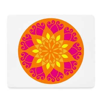 Yoga Mandala Meditation Kreis Indien farbenfroh om - Mousepad (Querformat) - Weiß - Vorne