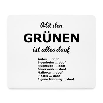 Doof - Mousepad (Querformat) - Weiß - Vorne