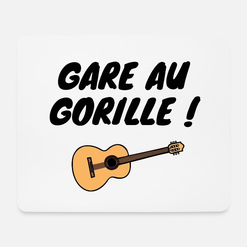 Gare au Gorille - Tapis de souris (format paysage) - blanc