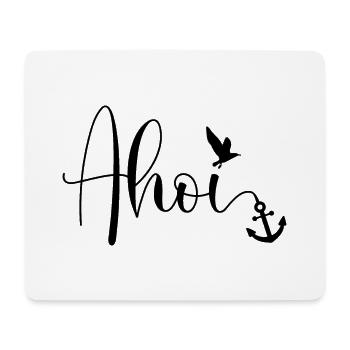 Ancre de mouette nord de la côte d’Ahoi - Tapis de souris (format paysage) - blanc - Devant