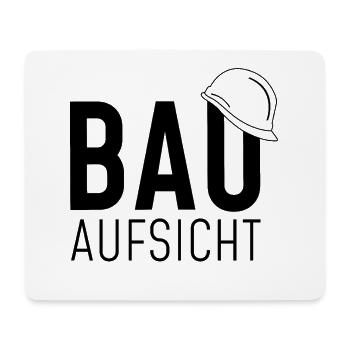 Bauaufsicht mit Helm - Mousepad (Querformat) - Weiß - Vorne