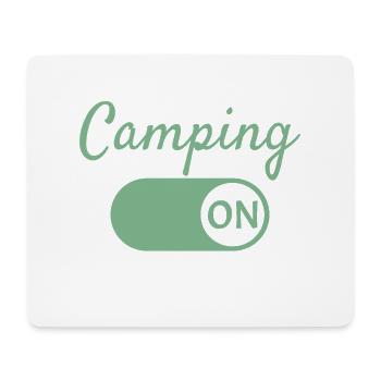 Camping Mode On - Tapis de souris (format paysage) - blanc - Devant