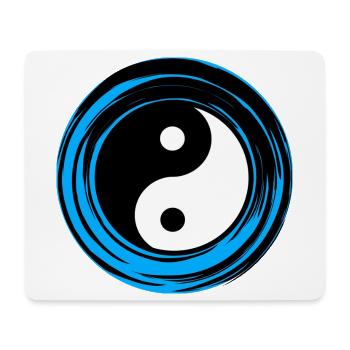 Yin-Yang Blau - Mousepad (Querformat) - Weiß - Vorne