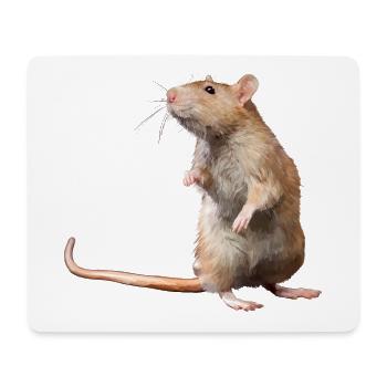 Souris - Tapis de souris (format paysage) - blanc - Devant