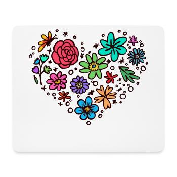 Natur Herz Naturliebhaber - Mousepad (Querformat) - Weiß - Vorne