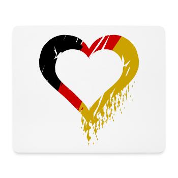 A heart for Germany - Mouse Pad (horizontal) - white - Front