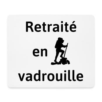 retraité en vadrouille randonnée randonneur - Tapis de souris (format paysage) - blanc - Devant