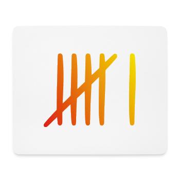 6 birthday tally sheet - 6 years old - Mouse Pad (horizontal) - white - Front