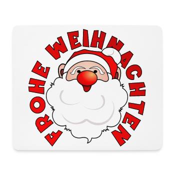 Frohe Weihnachten - WEIHNACHTSMANN - Mousepad (Querformat) - Weiß - Vorne