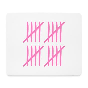 20th birthday tally sheet 20 years old - Mouse Pad (horizontal) - white - Front