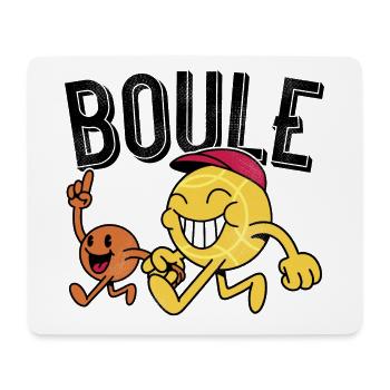 Boule de pétanque avec des cochons aller à la pétanque - Tapis de souris (format paysage) - blanc - Devant