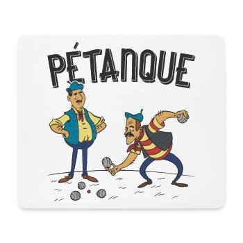 Petanque two players with boules balls boules boule - Mouse Pad (horizontal) - white - Front