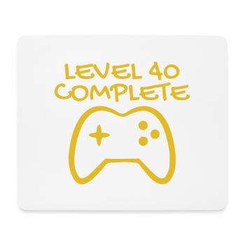 40e anniversaire - 40 ans de cadeau - Tapis de souris (format paysage) - blanc - Devant