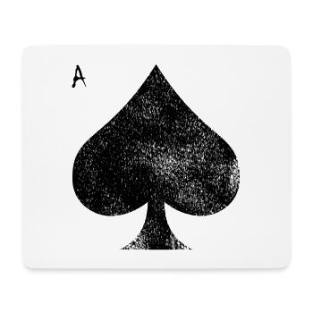 As de pique carte à jouer poker casino - Tapis de souris (format paysage) - blanc - Devant