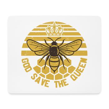 God Save The Queen Beekeeper Honey Bee - Tapis de souris (format paysage) - blanc - Devant
