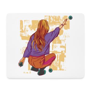 Boule player throws boule ball outfit for boules - Mouse Pad (horizontal) - white - Front