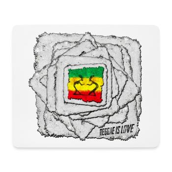 Reggae Love Shadow Motif - Tapis de souris (format paysage) - blanc - Devant