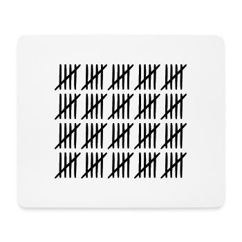 100 birthday tally sheet 100 years old - Mouse Pad (horizontal) - white - Front