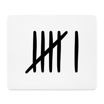 6 birthday tally sheet 6 years old - Mouse Pad (horizontal) - white - Front