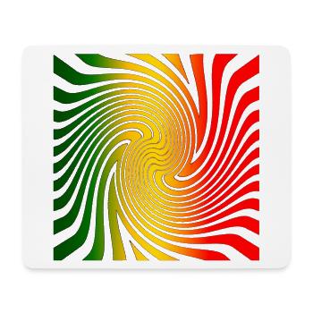 Psychodelisches Spiraldesign mit Regenbogenfarben - Mousepad (Querformat) - Weiß - Vorne