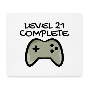 21e anniversaire - Gamer 21 - 21 ans cadeau - Tapis de souris (format paysage) - blanc - Devant