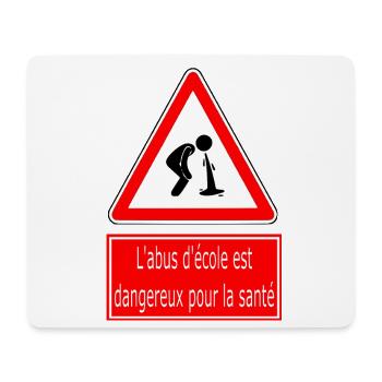 L'abus d'école est dangereux pour la santé - Tapis de souris (format paysage) - blanc - Devant