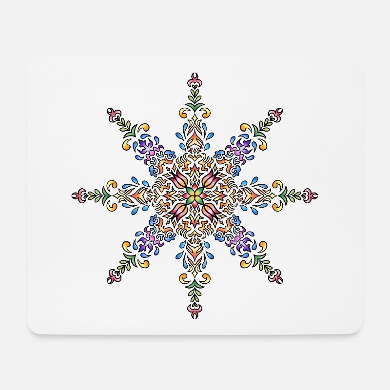 Mandala | | colorée | de vie Cadeau - Tapis de souris (format paysage) - blanc
