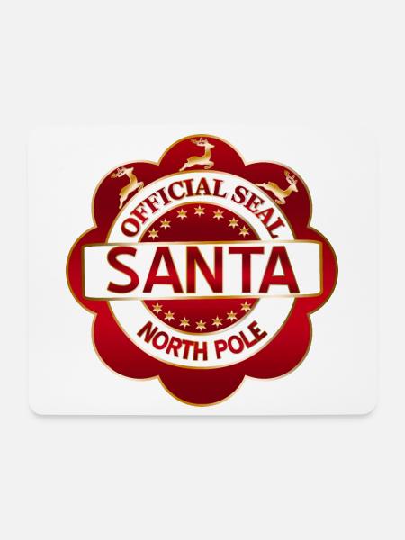 Offizielles Siegel des Santa North Pole - Mousepad (Querformat) - Weiß