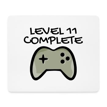 11ème anniversaire - Gamer 11 - 11 ans Cadeau - Tapis de souris (format paysage) - blanc - Devant