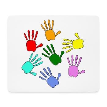 Peindre les mains des enfants - Tapis de souris (format paysage) - blanc - Devant