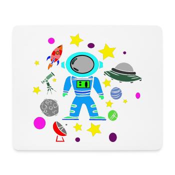 Kids Star Toys Flying Planets - Mouse Pad (horizontal) - white - Front