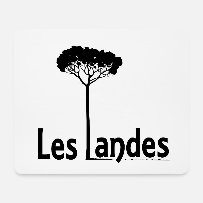 Les Landes - Tapis de souris (format paysage) - blanc