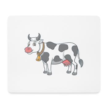 Kuh Cartoon Illustration Kawaii für Kinder - Mousepad (Querformat) - Weiß - Vorne